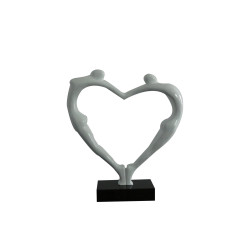 Modrest Z0470 - Modern White Heart Sculpture
