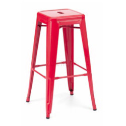 Detroit - Modern Red Metal Barstool (Set of 2)
