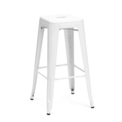 Detroit - Modern White Metal Barstool (Set of 4)