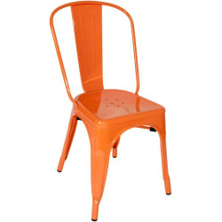 Modrest Elan - Modern Orange Metal Side Chair