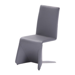Nisse - Contemporary Grey Leatherette Dining Chair (Set of 2)
