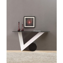Modrest Bauhaus Modern White and Black Console Table