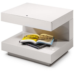 Modrest Esso Modern White Glossy Nightstand