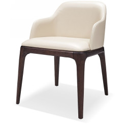 Modrest Margot - Modern Cream Eco-Leather Dining Chair
