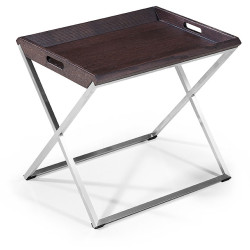 Modrest Taranto - Modern Brown Oak Side Table