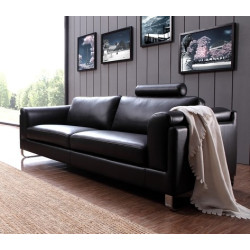 Divani Casa 0875 Modern Black Leather Sofa 