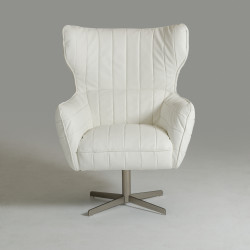 Divani Casa Kylie Modern White Eco-Leather Accent Chair