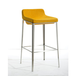 Modrest Adhil Modern Yellow Fabric Bar Stool