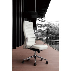 Modrest Barra Modern White High-Back Office Chair