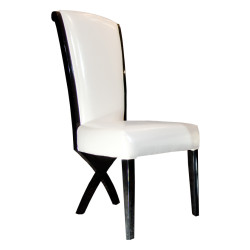 A&X Xena - Transitional X-Leg Dining Side Chair (Set of 2)