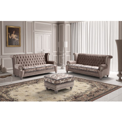 Estro Salotti Adam Modern Grey Fabric Sofa Set
