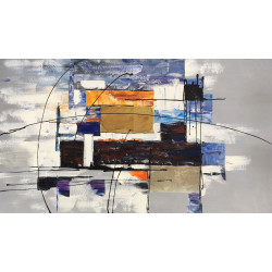 32" x 56" Abstract Oil Painting Model No.6282