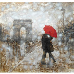 Modrest Rain Embrace Oil Painting