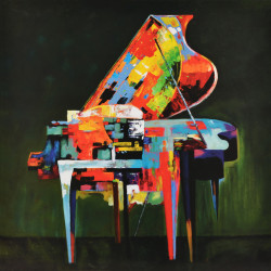 Modrest Absract Piano Oil Painting