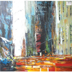 Modrest Abstract City Oil Painting