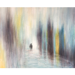 Modrest 47" x 39" Abstract Oil Painting