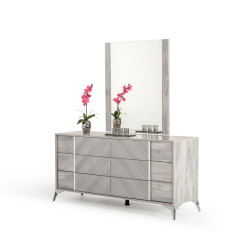 Nova Domus Alexa Italian Modern Grey Dresser