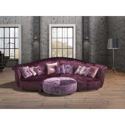 Estro Salotti Allegretto Modern Purple Fabric Sectional Sofa