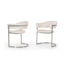 Modrest Allie Contemporary White Leatherette Dining Chair