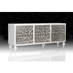 Versus Ambra - Modern White 3-Door Buffet