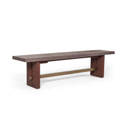 Modrest Amos Modern Concrete & Acacia Dining Bench