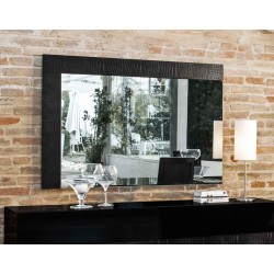 Modrest Ancona Modern Black Buffet Mirror