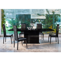 Modrest Ancona Modern Black Extendable Dining Table