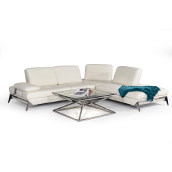 Nova Domus Andrea Modern White Leather Sectional Sofa