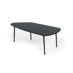 Modrest Andros - Black Marble + Black Metal Coffee Table