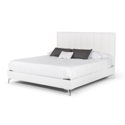Nova Domus Angela - Italian Modern White Eco Leather Bed 