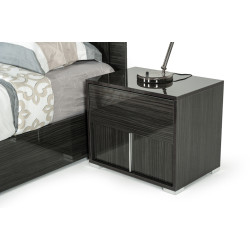Modrest Ari Italian Modern Grey Nightstand