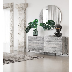 Nova Domus Aria - Italian Modern Multi Grey with texture Dresser