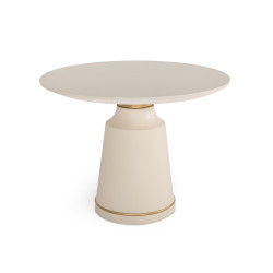 Modrest Ariana Modern Off-White Concrete & Brass Coffee Table