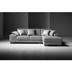 Estro Salotti Arrone Modern Grey Fabric Sectional Sofa