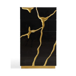 Modrest Aspen - Modern Black and Gold Chest