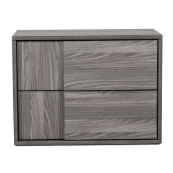 Nova Domus Asus - Italian Modern Elm Grey Nightstand