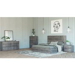 Nova Domus Asus - Italian Modern Elm Grey Bedroom Set