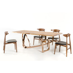 Modrest Auburn Modern Live Edge Wood Dining Table