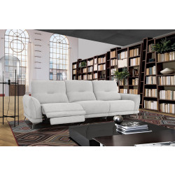 Divani Casa Austria - Modern Grey Fabric Sofa w/ Electric Recliners