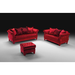 Estro Salotti Avalon Modern Red Fabric Sofa Set