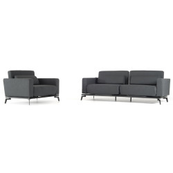Divani Casa Avenue Contemporary Grey Fabric Sofa Bed & Chair Set