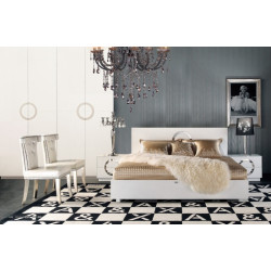 A&X Ovidius - Modern White Crocodile Bedroom Set