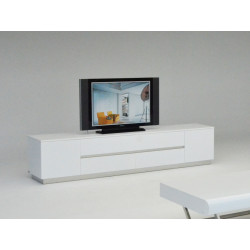 A&X Skyline Modern White Crocodile TV Entertainment Center