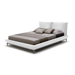 Modrest Loft Modern White Eco-Leather Bed