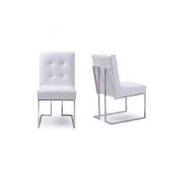 Modrest Whelan Modern White Dining Chair (Set of 2)