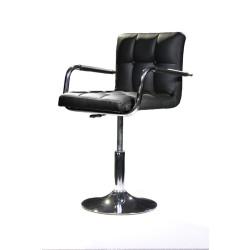 Modrest B05 - Modern Eco-Leather Black Swivel Chair