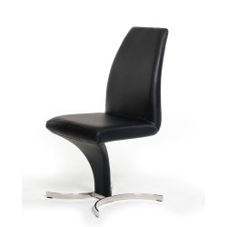 Nix - Modern Black Leatherette Dining Chair (Set of 2)
