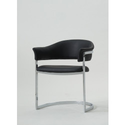 Modrest Allie Contemporary Black Leatherette Dining Chair