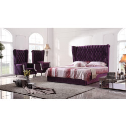 Modrest BL9058 Modern Purple Fabric Bed