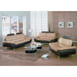 Bali - Contemporary leather sofa set